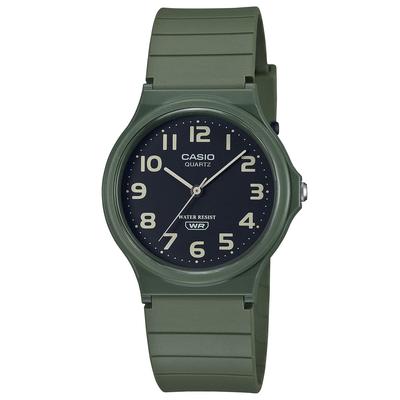 MQ-24UC Women's Standard Analog Watch, Slim and Lightweight, Earth Tone, Business Watch (Olive)
