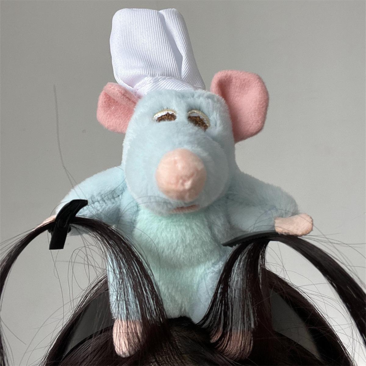 

0ШТ Аниме резинки для волос Кулинарная мышь резинки для волос Мультяшная плюшевая кукла повязка на голову Широкие карточки для волос Головные уборы Креативные игрушки для девочек Подарки