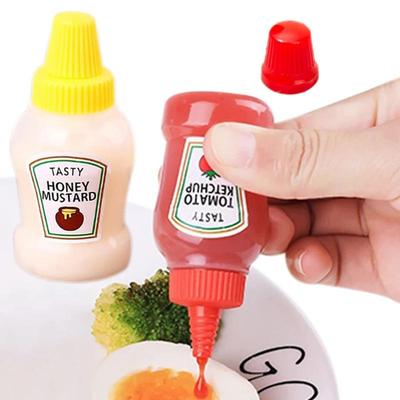 Mini Condiment Bottles Portable Seasoning Storage Containers Jars Bbq Office Dressing Dispensers For Ketchup Honey Salad