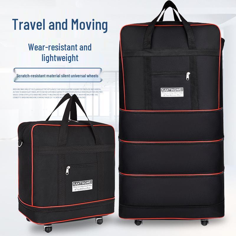 Wasserdichter Reisekoffer aus Oxford-Gewebe - Große Kapazität Aufgabegepäcktasche für Umzug ins Ausland