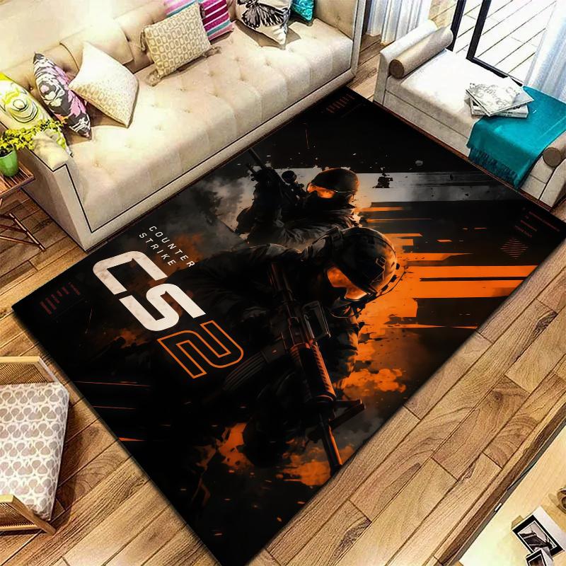 Csgo2 Carpet Rug for Living Room Bedroom Home Sofa Decoration,Kids play Nonslip Floor Mat