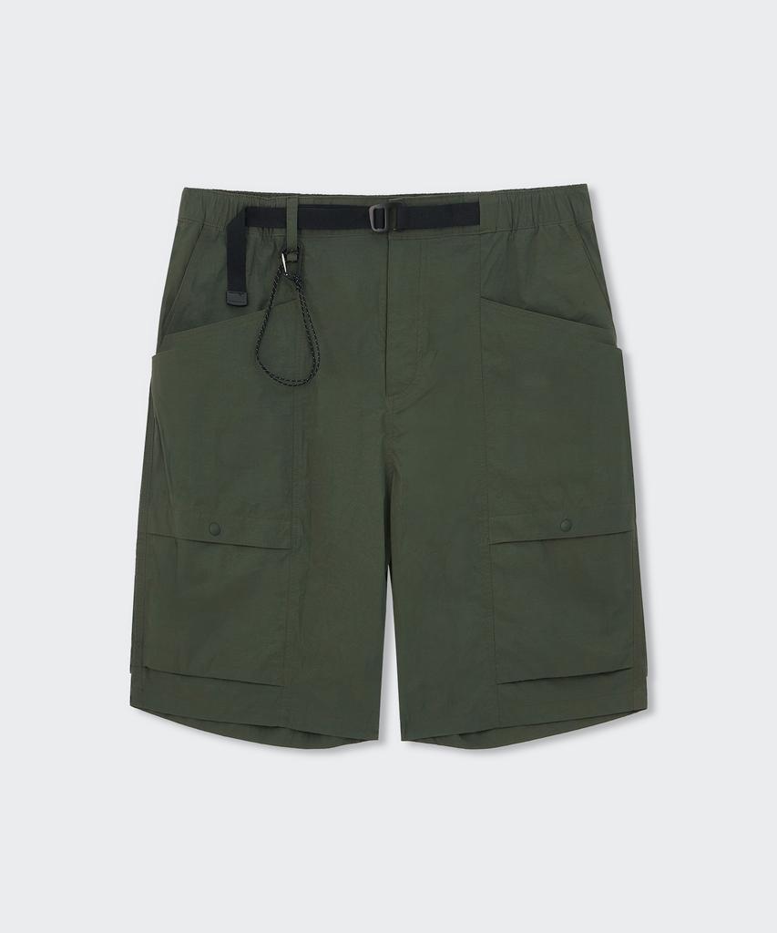 MUSINSA STANDARD [City Leisure] Belted Utility Bermuda Pants [Khaki]