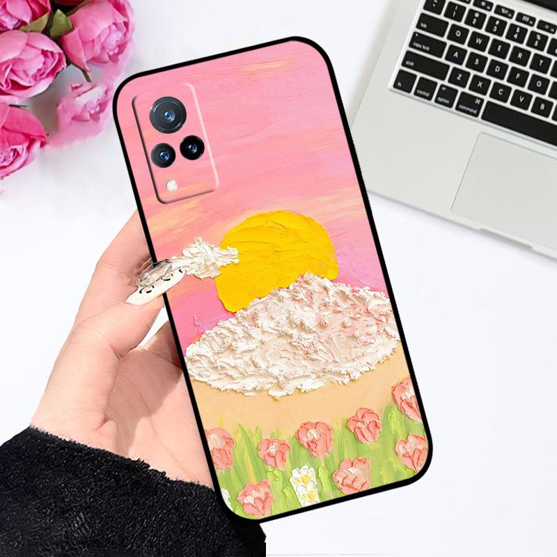 For Vivo V21 4G 5G Case V21s V2066 V2050 Cartoon Animal Soft Silicone TPU Phone Cover For V21e V2061 V2055 Shockproof Bumper