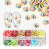 12 Grids/Box Fruit Soft Clay Beads Fruit Nail Art Supply Slime 3D Polymer Slices UV Epoxy Resin Mold Filler Decorations