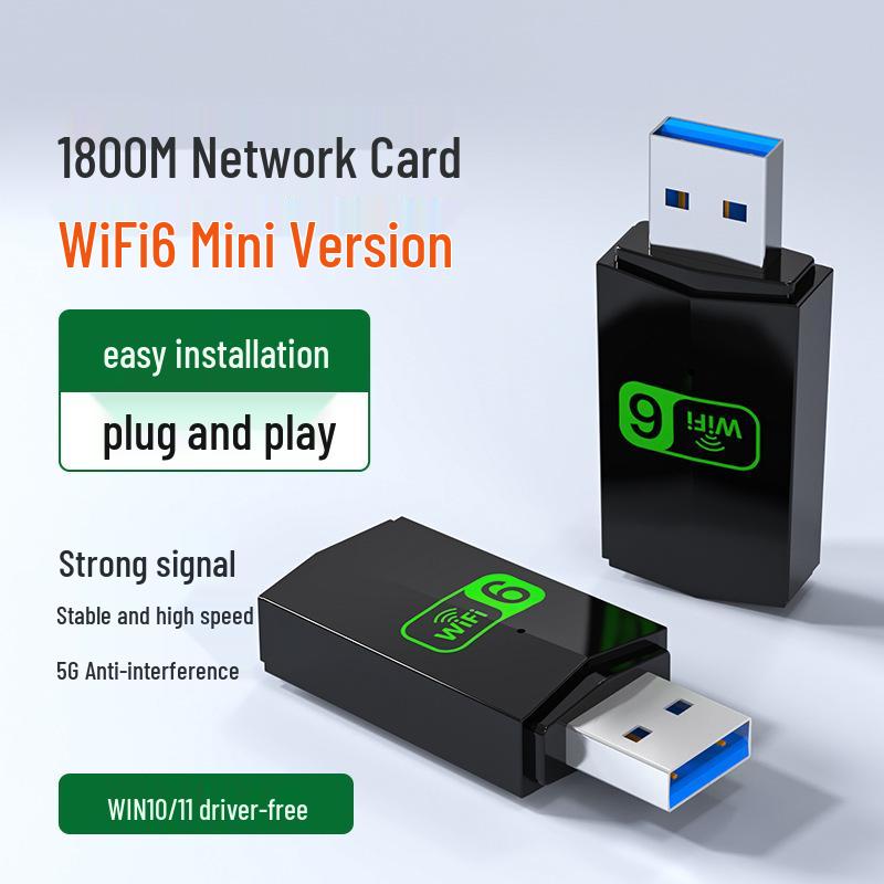 1300m Dual-Band USB Wireless Network Card - 5G Gigabit High-Speed WiFi for Desktop & Laptop (Driver-Free)