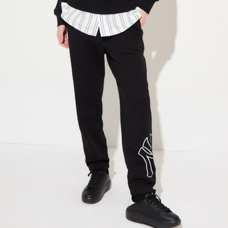 New MLB New York Yankees Knitted Sweatpants Unisex Black 3APTB0321-50BKS