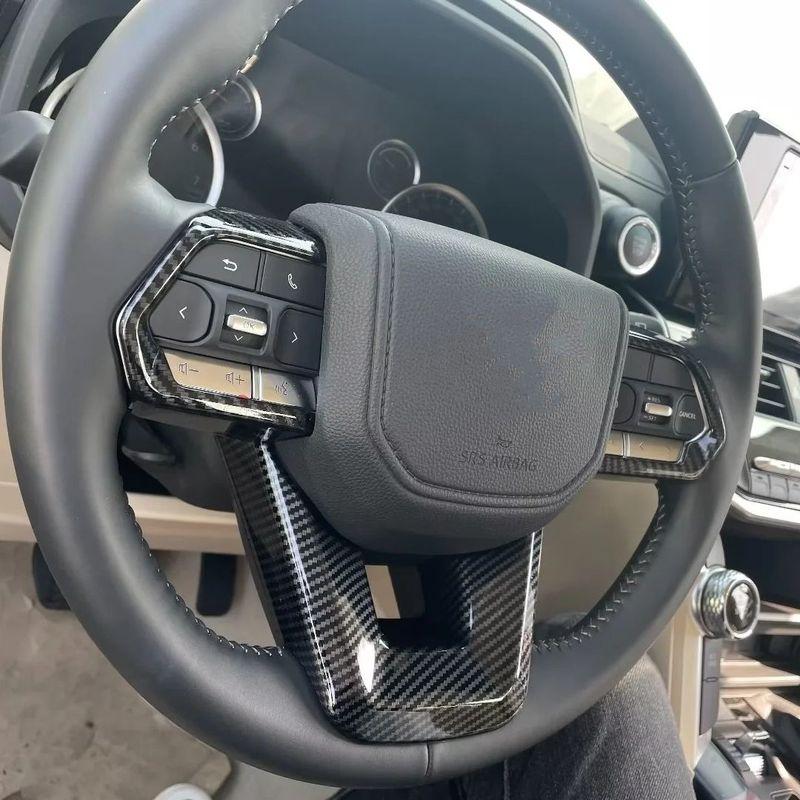 Für Toyota Land Cruiser LC300 ABS Kohlefaser Lenkradschalter Knöpfe Rahmen Abdeckung Verkleidungen Auto Styling Zubehör