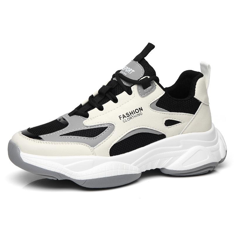 Übergröße Herrenschuhe Frühling und Herbst 2025 neue Mesh-Sportschuhe Mode Freizeitschuhe dicke Sohle Innenhöhe erhöhen Dad-Schuhe