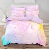 Rainbow Gradient Bedding Set Gradient Colors Duvet Cover with Pillowcases Single Twin Full Queen King Girl Kids Quilt Cover