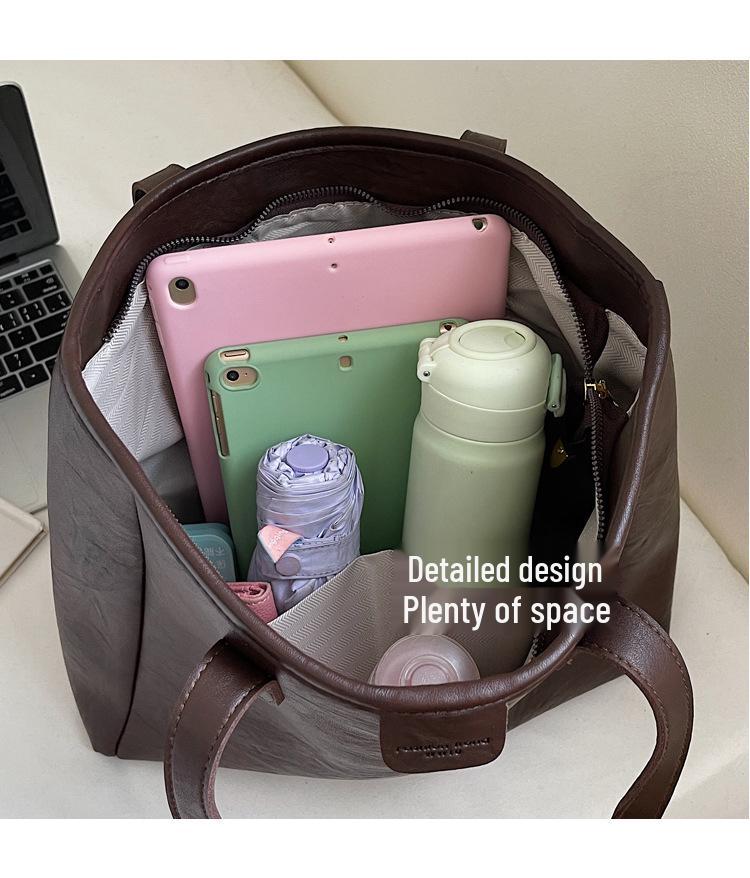 Trendy Women's Cross-Border Large Capacity Shoulder Tote Bag – Versatile Niche Design for Commuters