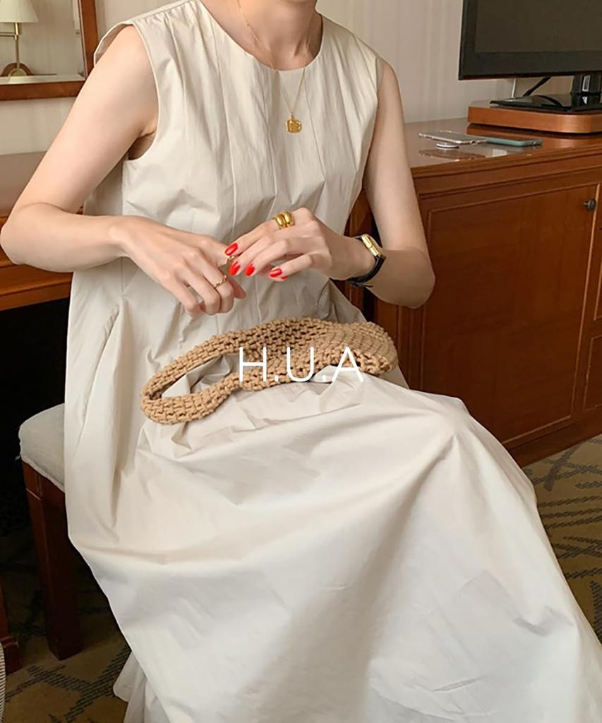 Maxi Long Plus Relaxed Long Maxi BW [H.U.A] Women's Dress, Dress, Sizes, Fit, Dress, Spring/Summer
