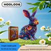 HOOLOOG Patterned Rabbit Irregular Wooden Jigsaw Puzzle & Gift Money Box