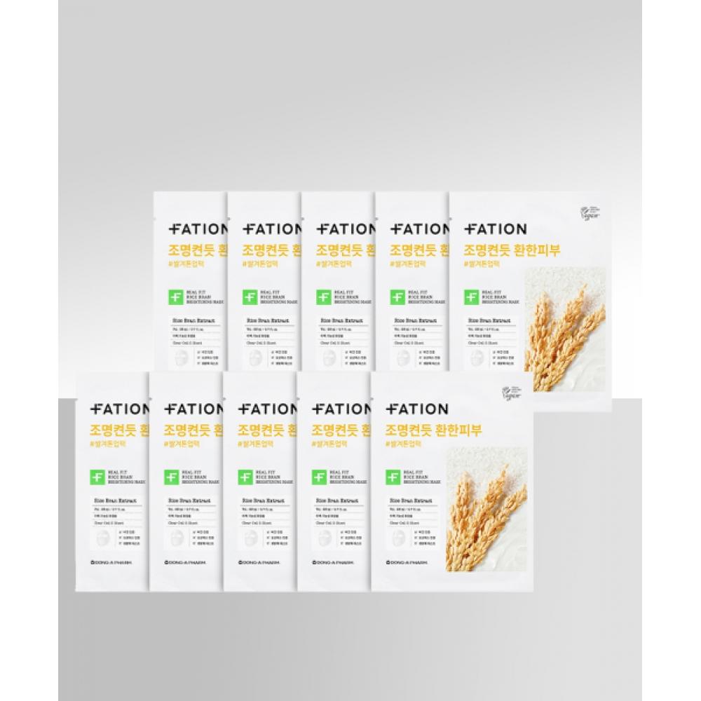 Fation Real Fit Rice Bran Brightening Mask  10 Sheets none