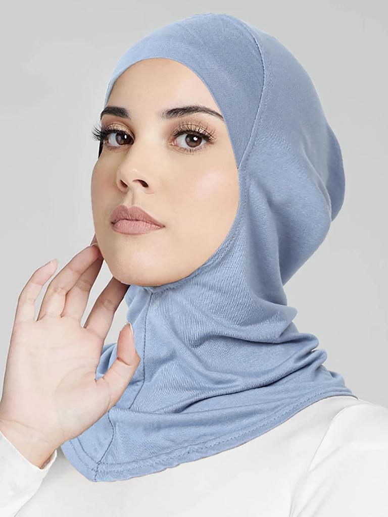Muslimischer Turban Vollständige Bedeckung Islamische Kappen Untertuch Innen Damen Hijab Kappe Kopftuch Langer Schal Wickel Hals Kopfhaube Hut