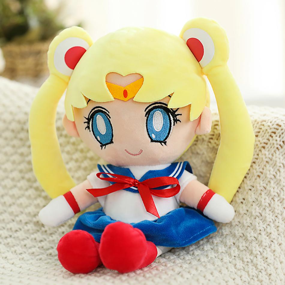 Brinquedos de Pelúcia do Anime Sailor Moon Boneca de Pelúcia Tsukino Usagi Kaiou Michi Figura de Ação de Desenho Animado Modelo Coleção Brinquedos de Decoração