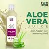 Everherb Hair & Skin Care 100% Organic Aloe Vera Juice With Pulp Rejuvenates Skin, 1000ml 2.2lbs