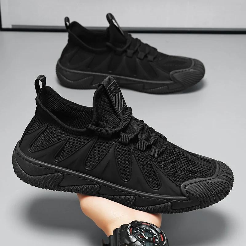 Fashion Men Sports Shoes Male Mesh Breathable Comfortable Sneakers Lightweight Casual Shoes Men Platform Non-slip Running Shoes
