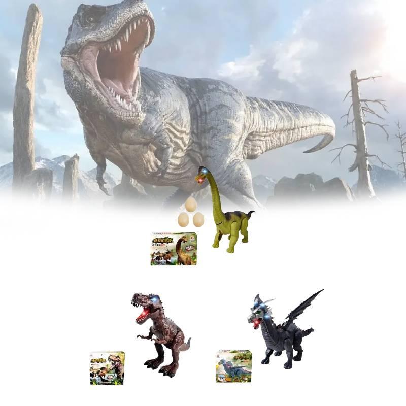 Dinosaur Plastic Kids Toy Led Lighting Walking Ability Sensory Growth Emotional