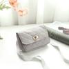 Fashion new embroidered rhombus soft bag versatile shoulder messenger square bag change mobile phone women's bag