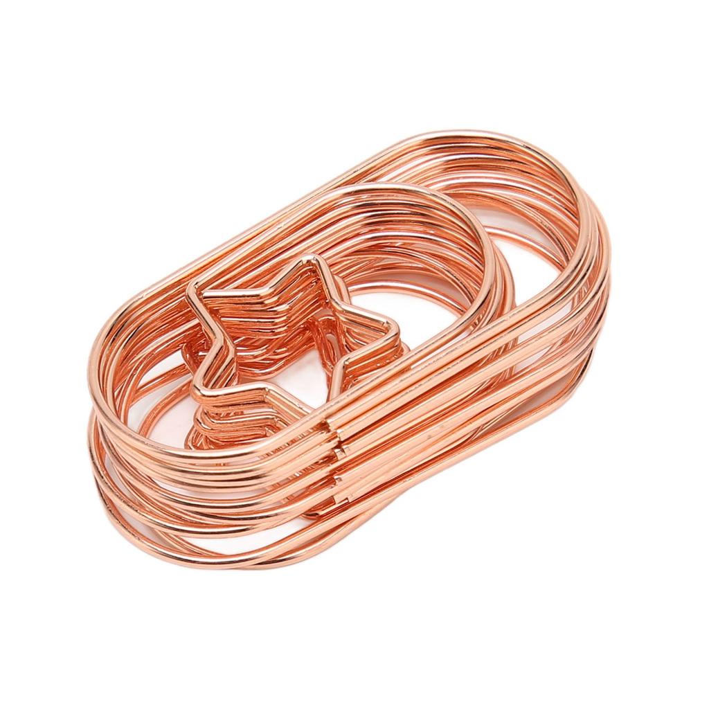 40PCS Star Paper Clips Bright Color Rust Proof Coating Portable Lightweight for Home