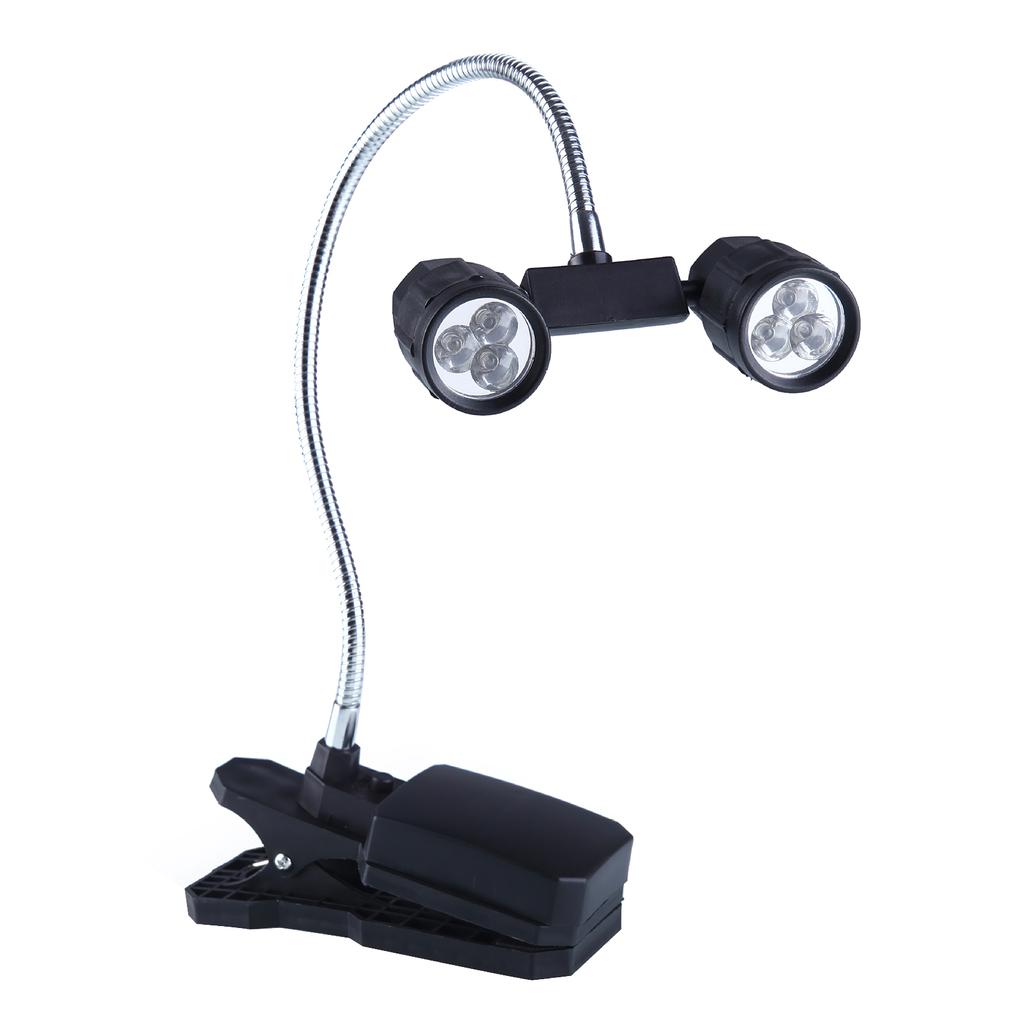 360 Degree Rotating Lamp Battery Powered Energy Saving Clip Reading Light With Flexible Hose For Home Outdoor Barbecue