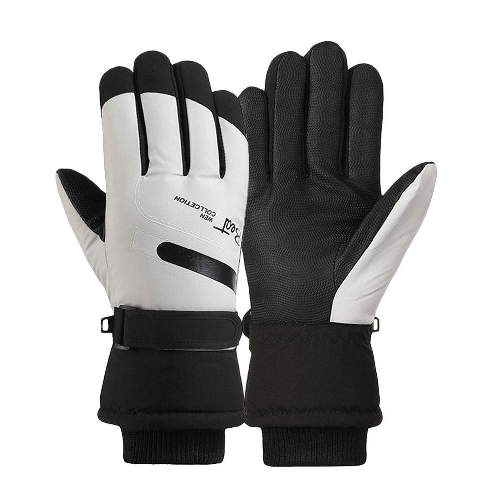 Thickened Thermal Snowboard Ski Gloves Lining Fleece Cycling Gloves Fashion Winter Gloves  Fishing