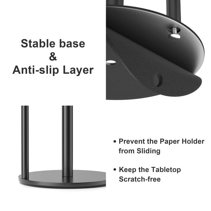 Kitchen Roll Paper Towel Rack Bathroom Stainless Steel Standing Paper Holder Silver Tissue Napkins Rack Home Table Decor