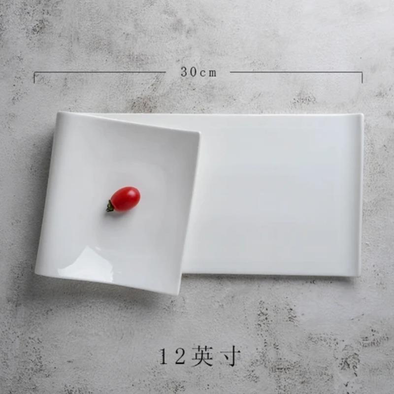 Quadratischer Haushalt Faltbarer Teller Western Essen Obst Dessertteller Europäischer Kreativer Keramik Frühstücksteller Kalter Gemüseteller
