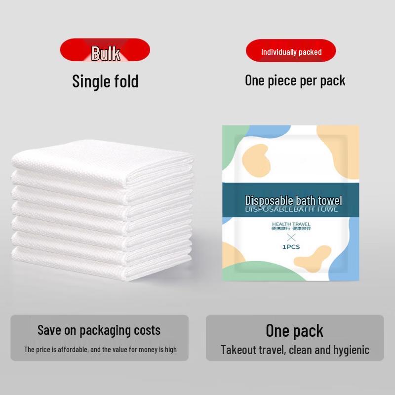 Hundun Bulk Disposable Bath Towels - 50 Count