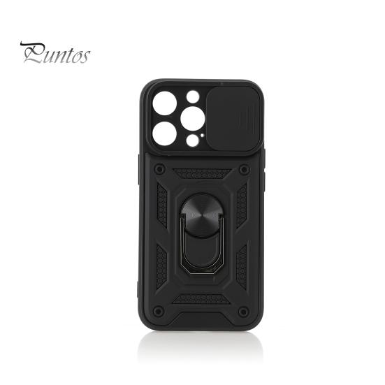 

Защитный чехол для телефона Магнитные пластиковые защитные чехлы против царапин с металлическим кольцом для iPhone 13/13 Mini/13 Pro/13 Pro Max for iPhone 13 Pro чёрный