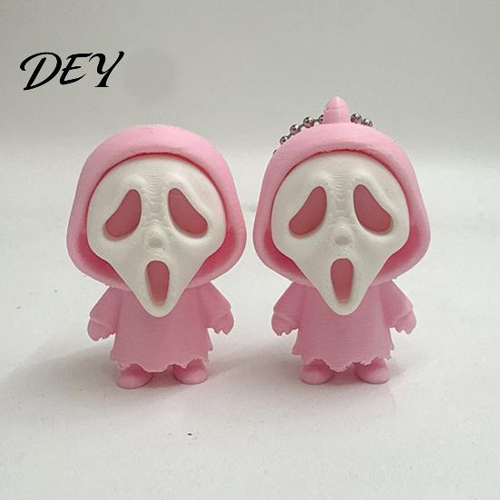 Screaming Skeleton Pendant Mini Keychain Pendant, 3D Printed Halloween Schoolbag Purse Bag Charm Hanging Decor, Backpack Accessories Spooky Decor