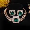 Luxury Rhinestone Necklace & Earrings Set for Women - Perfect Bridal Wedding Jewelry