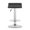 FORT stool - black eco-leather / chrome base