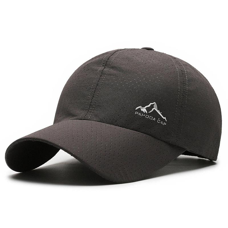 Summer Quick-Drying Baseball Cap, Mountain Peak Printing Perforated Cap, Casual Visor, Outdoor Sports Sun Protection Hat