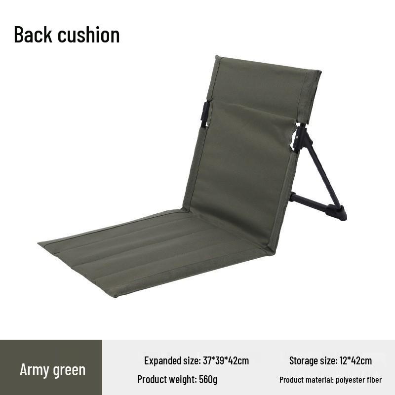 Portable Folding Camping Chair with Backrest and Cushion for Outdoor Beach, Balcony, Park, or Picnic Use