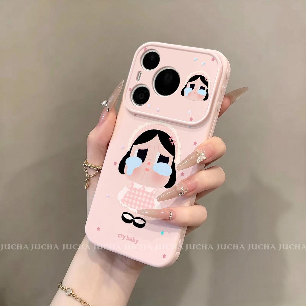 Applicable to Huawei pura11pro + mobile phone case silicone lens all-inclusive p11por with bracket anti-drop star crying baby