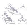 20Pcs Mini Gray Hangers Bowknot Design Dollhouse Dress Clothes Accessories