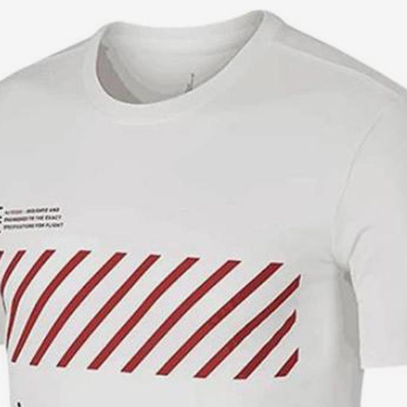 Jordan Sports Leisure Pullover Crew Neck Short Sleeve T-Shirt Men Tops White CD5838-133