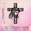 Handgeschmiedetes schwarzes Eisen Wandkreuz Jesus Skulptur Christliche Altar Dekoration Gebetsraum Geschenk