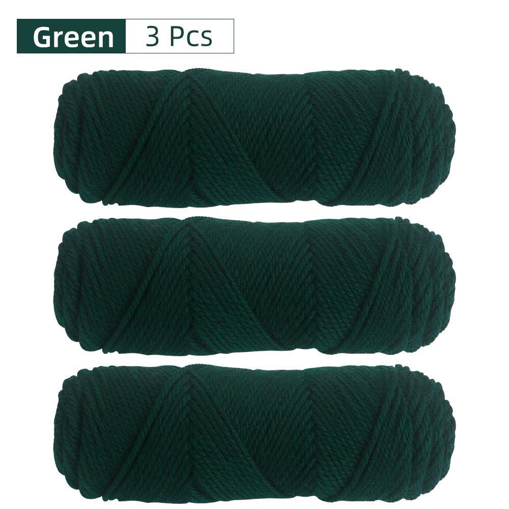 

3pcs Premium Wool Acrylic Blended Yarn Thread, Warm Soft Weaving Yarn, DIY Hand-knitted Yarn For Weaving Sweater, Scarves, Socks