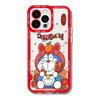 Doraemon Transparent Lion Dance Case for Apple 15PLUS, 11, 12, 8, 7 Lens All-Inclusive, Red