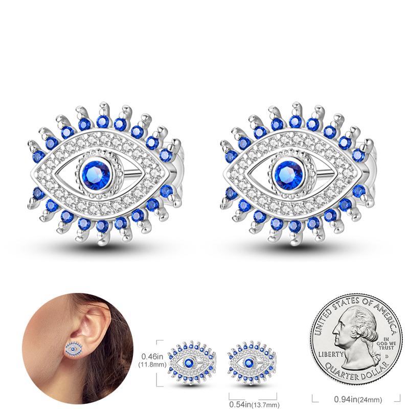 Boucles d'oreilles Attrape-rêves Filet Œil du Diable Souhaits Magnifiques en Argent Sterling 925 Neutre Adaptées aux Fêtes de Fiançailles Bijoux Exquis