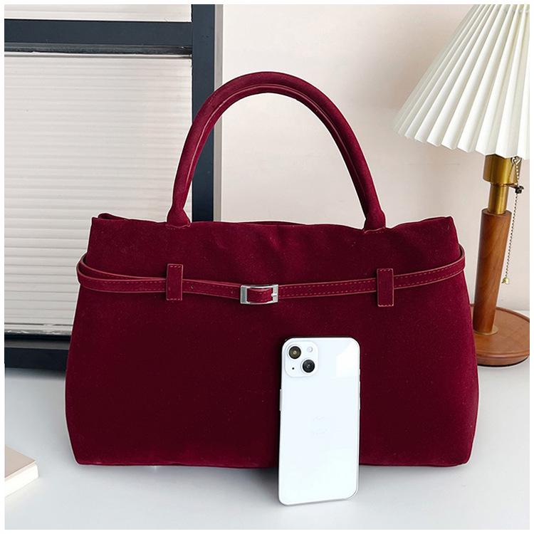 Torba typu tote vintage Niche Suede: Duża pojemność, wszechstronna moda dojazdowa