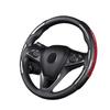 AUSTYLCO Leichtes Auto-Lenkradschutz Carbonfaser Bequem zum Roten Bezug, Bezug, Aussehen, Fleckenbeständig, Rutschfest, Berührung,
