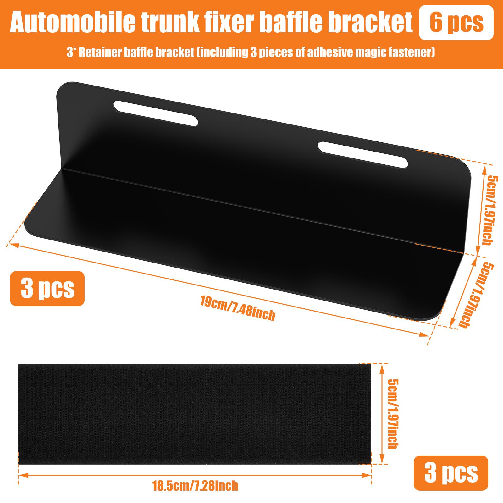 

3Pcs Car Trunk Divider Block Metal Luggage Fixation Boot Fixation Universal No-Drill Cargo Organizer for Car SUV Accessories