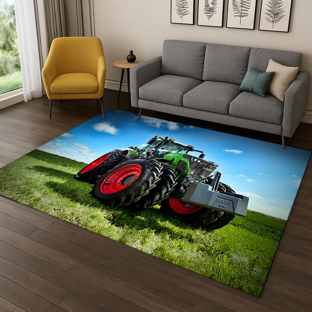 3D Car Mat, Tractor, Truck Series, for Living Room, Sofa, House, Bedroom, Doormat, Kitchen Decoration
