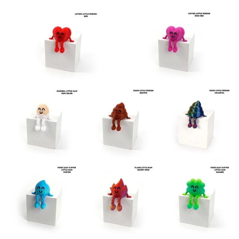 Freundliche sitzende Figurenverzierung mit liebevollem Herzdesign, 3D-gedruckt, für die Bürodeko
