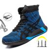 Fashion Steel Toe Work Safety Boots Men Indestructible Boots Punctu-proof Safety Shoes Men Work Sneakers Lightweight Security Work Shoes