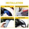 2x Carbon Fiber Sun Visor Rain Board Guard Eyebrow For Side Rear View Mirror Car