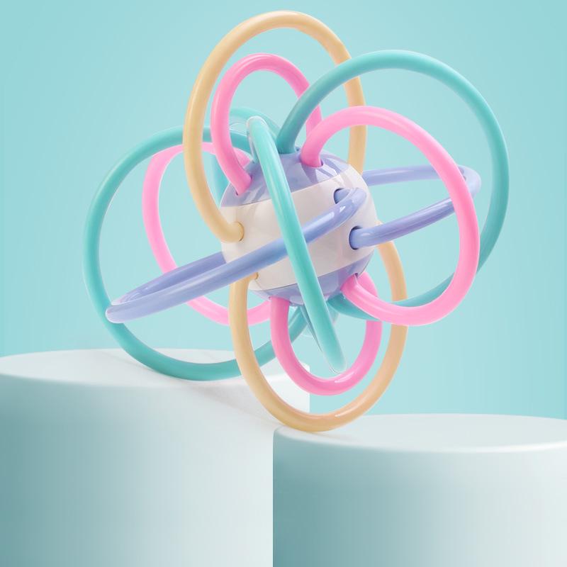 Manhattan Baby Teether Ball: Infant Grasp & Rattle Toy for 6 Months+
